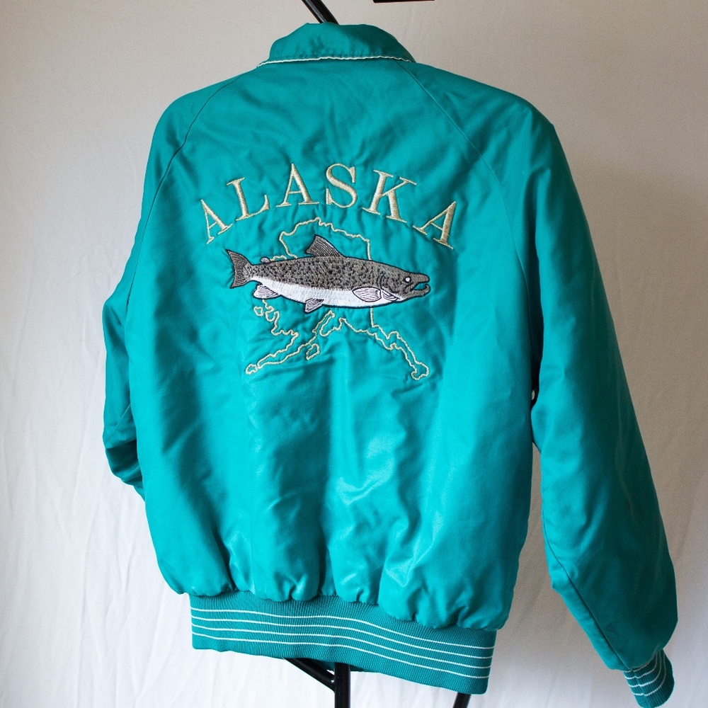 Vintage Turquoise Alaska Embroidered Jacket